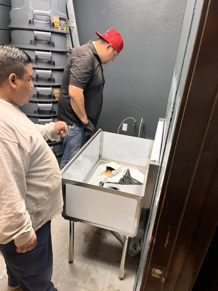 Commercial plumbing and sink installation in Wilna